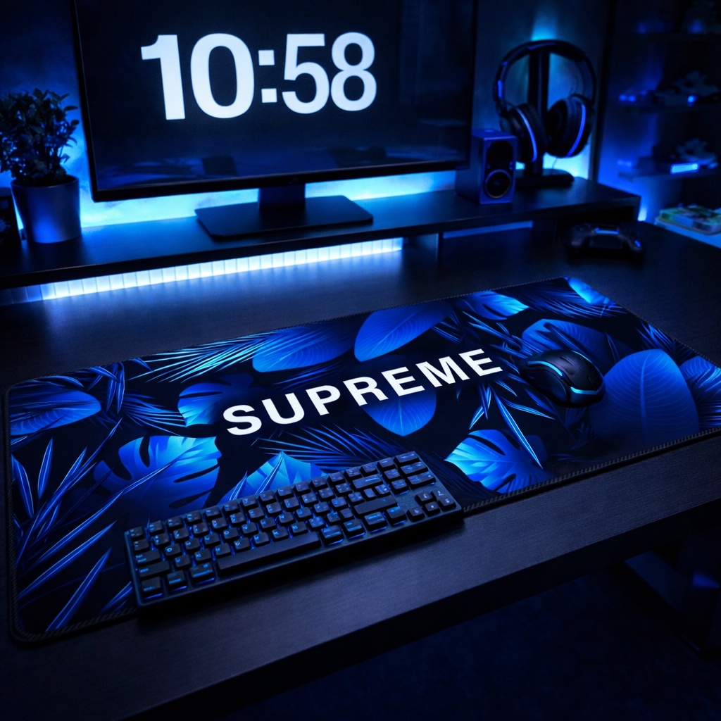Supreme Blue Tropical Mouse Pad