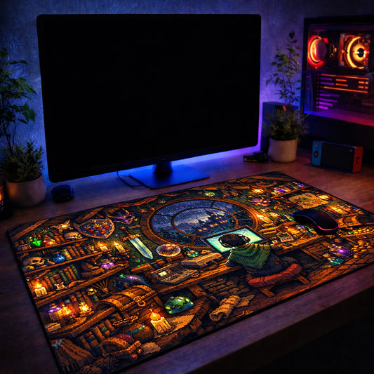 Pixel Art Fantasy Gaming Mouse Pad