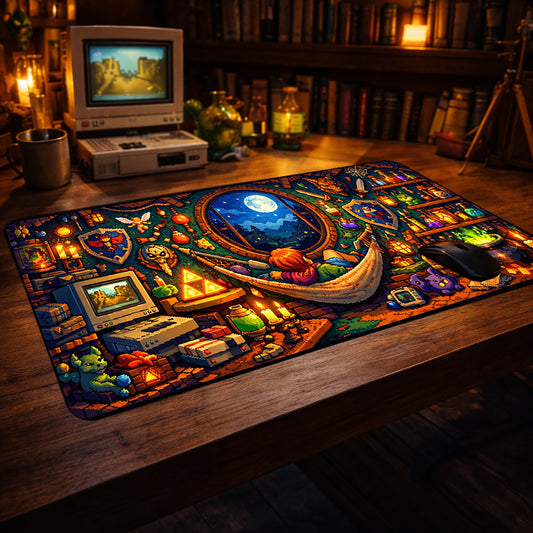 Cozy Pixel Fantasy Gaming Mouse Pad