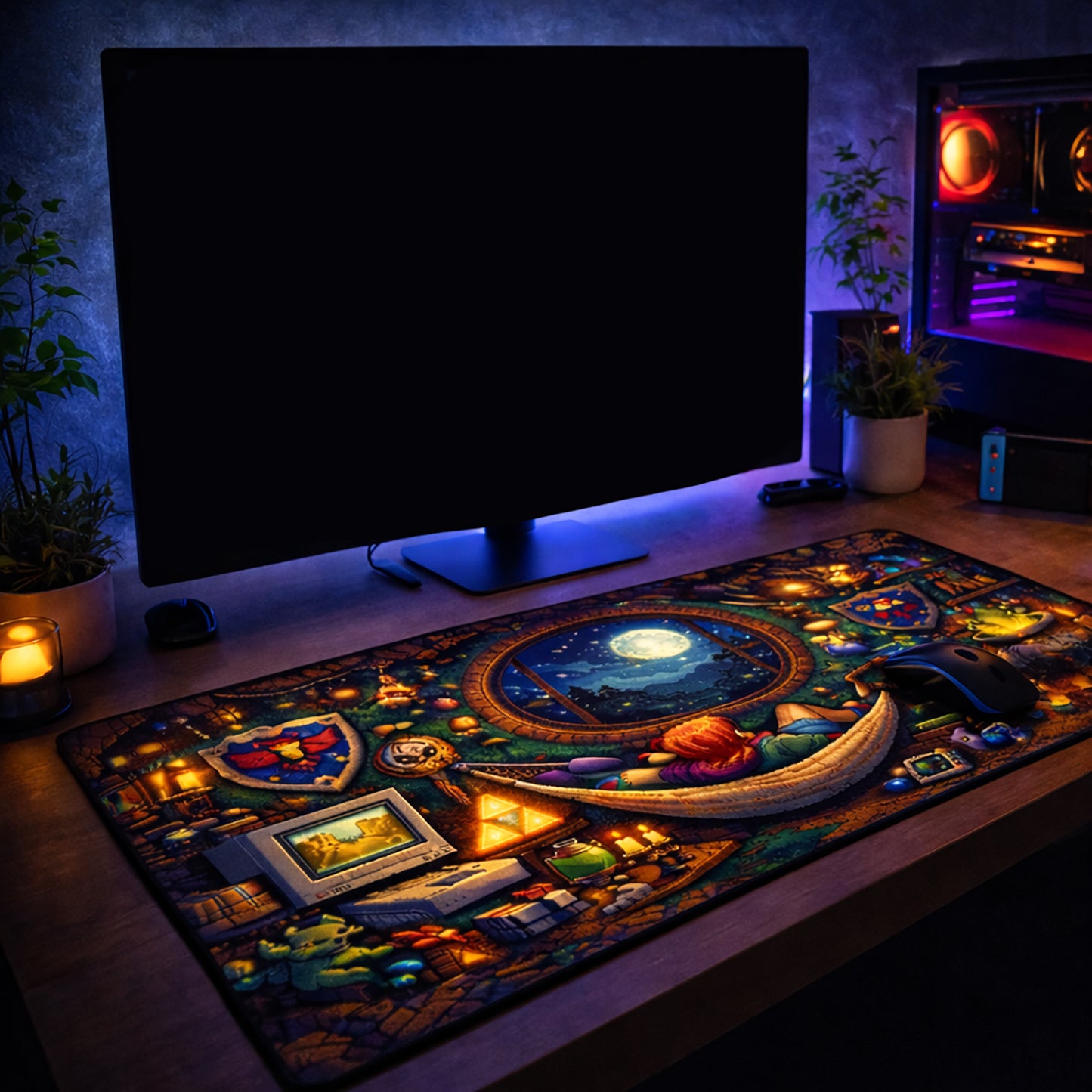 Cozy Pixel Fantasy Gaming Mouse Pad