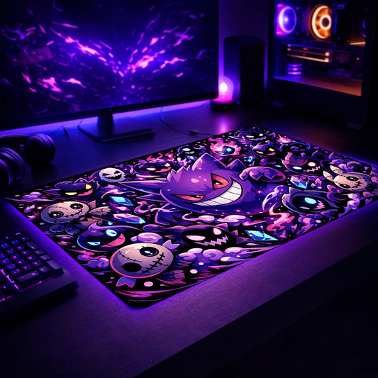 Mischievous Purple Ghost Gaming Mouse Pad
