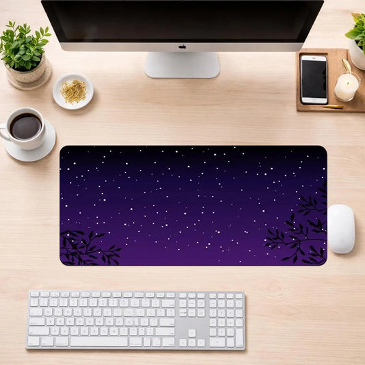 Purple Night Sky Mouse Pad