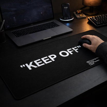 Minimal “Keep Off” Mouse Pad