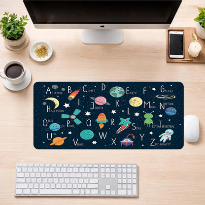 Space Alphabet Mouse Pad