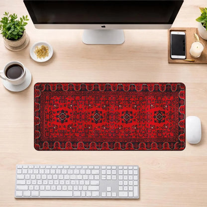 Red Oriental Pattern Mouse Pad